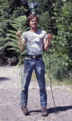 Mike Breiding, aged 25, Frond Fondling in the Hoh River Rain Forest, 1977